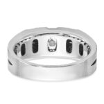 14k Two-tone IBGoodman Men's Polished and Satin Diamond Ring Mounting - Image 7