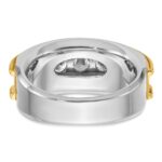 14k Two-tone IBGoodman Men's Polished 7-Stone Ring Mounting - Image 5
