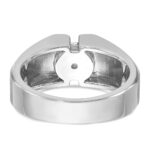 IBGoodman 14k White Gold 1 carat Lab Grown Diamond VS/SI+ G+ Complete Polished and Satin Men's Ring - Image 5