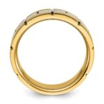 IBGoodman 14k Two-tone 1/6 carat Lab Grown Diamond VS/SI+ G+ Three Stone Complete Men's Ring - Image 2