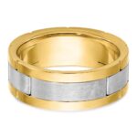 IBGoodman 14k Two-tone 1/6 carat Lab Grown Diamond VS/SI+ G+ Three Stone Complete Men's Ring - Image 5