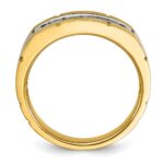 IBGoodman 14k Two-tone Five Stone Polished and Satin Men's Ring Mounting - Image 2