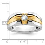 14k Two-tone IBGoodman Men's Diamond Ring Mounting - Image 3
