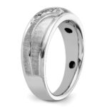 IBGoodman 14k White Gold 1/3 carat Lab Grown Diamond VS/SI+ G+ Complete Polished and Grooved Men's Ring - Image 6