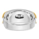 14k Two-tone IBGoodman Men's Polished 5-Stone Ring Mounting - Image 7