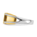 IBGoodman 14k Two-Tone 3/4 carat Lab Grown Diamond VS/SI+ G+ Complete Men's Ring - Image 3