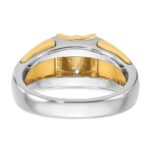 IBGoodman 14k Two-Tone 3/4 carat Lab Grown Diamond VS/SI+ G+ Complete Men's Ring - Image 5