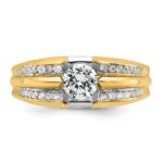 IBGoodman 14k Men's Polished 1/3 Carat AA Quality Diamond Semi-Mount Ring - Image 5