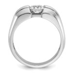 IBGoodman 14k White Gold 1 carat Lab Grown Diamond VS/SI+ G+ Complete Men's Ring - Image 2
