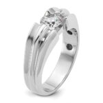 IBGoodman 14k White Gold 1 carat Lab Grown Diamond VS/SI+ G+ Complete Men's Ring - Image 6