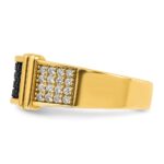 10ky IBGoodman Men's Black and White Diamonds w/ Black RH Complete Ring - Image 5