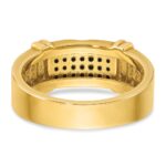 14k IBGoodman Men's Black and White Diamond Ring Mounting - Image 5