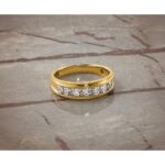 IBGoodman 14k 1 carat Lab Grown Diamond VS/SI+ G+ Seven Stone Complete Polished Men's Ring - Image 8