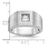 IBGoodman 14k White Gold 5/8 carat Lab Grown Diamond VS/SI+ G+ Complete Polished and Satin Men's Ring - Image 8