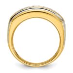 14k IBGoodman Men's Polished and Grooved Ring Mounting - Image 2