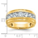14k IBGoodman Men's Polished and Grooved Ring Mounting - Image 3