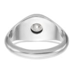 IBGoodman 14k White Gold 1 carat Lab Grown Diamond VS/SI+ G+ Round Complete Men's Ring - Image 5