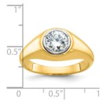 IBGoodman 14k 1 carat Lab Grown Diamond VS/SI+ G+ Round Complete Men's Ring - Image 7