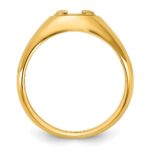 14k IBGoodman Men's Oval Diamond Ring Mounting - Image 2