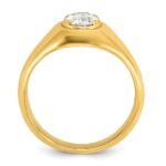 IBGoodman 14k 1 carat Lab Grown Diamond VS/SI+ G+ Oval Complete Men's Ring - Image 2