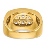 14k IBGoodman Men's Polished and Grooved 2-Row Ring Mounting - Image 6