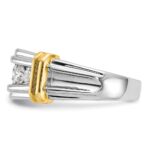 True Origin IBGoodman 14k Two-tone 1 carat Lab Grown Diamond VS+ F+ Five Stone Complete Polished and Grooved Men's Ring - Image 4
