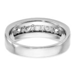 IBGoodman 14k White Gold Polished Seven Stone Men's Ring Mounting - Image 7