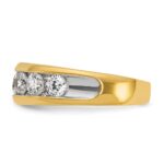 IBGoodman 14k with White Rhodium Men's Polished 1 1/5 Carat AA Quality Diamond Ring - Image 5