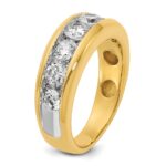 IBGoodman 14k with White Rhodium Men's Polished 1 1/5 Carat AA Quality Diamond Ring - Image 8