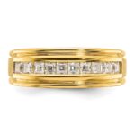 IBGoodman 14k Men's Polished and Satin Square 10-Stone Ring Mounting - Image 6