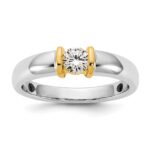 IBGoodman 14k Two-Tone 1/3 carat Lab Grown Diamond VS/SI+ G+ Complete Ladies Wedding Band