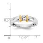 IBGoodman 14k Two-Tone 1/3 carat Lab Grown Diamond VS/SI+ G+ Complete Ladies Wedding Band - Image 7