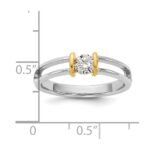 IBGoodman 14k Two-Tone 1/3 carat Lab Grown Diamond VS/SI+ G+ Complete Ladies Wedding Band - Image 7