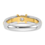 IBGoodman 14k Two-Tone 1/3 carat Lab Grown Diamond VS/SI+ G+ Complete Ladies Wedding Band - Image 5