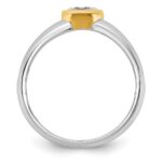 IBGoodman 14k Two-Tone 1 carat Lab Grown Diamond VS/SI+ G+ Complete Men's Wedding Band - Image 2