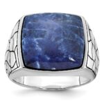 14k White Gold IBGoodman Men's Sodalite Ring Mounting