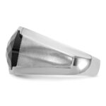 IBGoodman 14k White Gold Men's Polished and Satin Gemstone Ring Mounting - Image 5