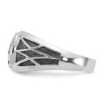 14k White Gold IBGoodman Men's Gemstone Ring Mounting - Image 5