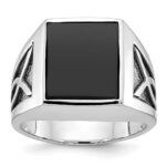 14k White Gold IBGoodman Men's Onyx Ring Mounting