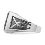 14k White Gold IBGoodman Men's Onyx Ring Mounting - Image 5