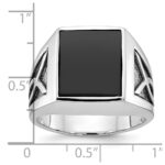 14k White Gold IBGoodman Men's Onyx Ring Mounting - Image 3