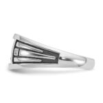 14k White Gold with Black Rhodium IBGoodman Men's Onyx and Diamond Complete Ring - Image 5