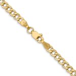 14K 3.35mm Semi-Solid Curb with Lobster Clasp Chain - Image 3