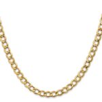 14K 5.25mm Semi-Solid Curb with Lobster Clasp Chain - Image 2