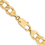 14K 9mm Semi-Solid Curb with Lobster Clasp Chain - Image 3