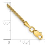 14K 1.55mm Semi-Solid Wheat with Lobster Clasp Anklet - Image 2