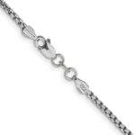 14K White Gold 1.75mm Semi-Solid Round Box with Lobster Clasp Chain - Image 3