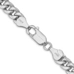 14k White Gold 6mm Semi-Solid Miami Cuban Chain - Image 3