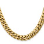 14K 9.3mm Semi-Solid Miami Cuban with Lobster Clasp Chain - Image 2