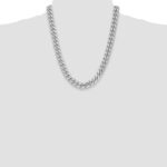 14k White Gold 11mm Semi-Solid Miami Cuban Chain - Image 4